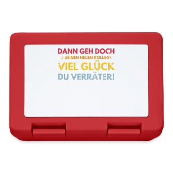 Alles gute im neuen Job du Verräter, Abschied - Brotdose - Rot - Vorne