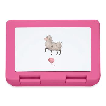 Schäffchen Wortspiel, Schafe - Brotdose - Pink - Vorne