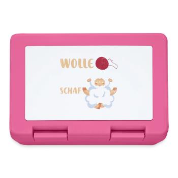Schäffchen Wortspiel, Schafe - Brotdose - Pink - Vorne
