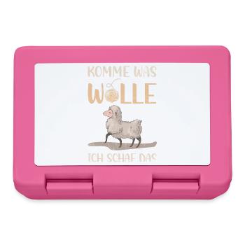 Schäffchen Wortspiel, Schafe - Brotdose - Pink - Vorne