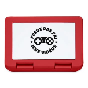 j'peux pas j'ai jeux vidéos - Boîte à goûter - rouge - Devant