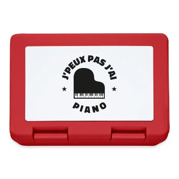J'peux Pas J'ai Piano - Boîte à goûter - rouge - Devant