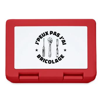 j'peux pas j'ai bricolage réparer bricoleur - Boîte à goûter - rouge - Devant