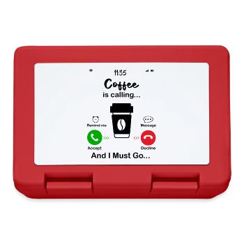 Coffee Is Calling - Lunchbox - red - Front