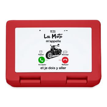 La Moto M'appelle. Et Je Dois Y Aller - Boîte à goûter - rouge - Devant