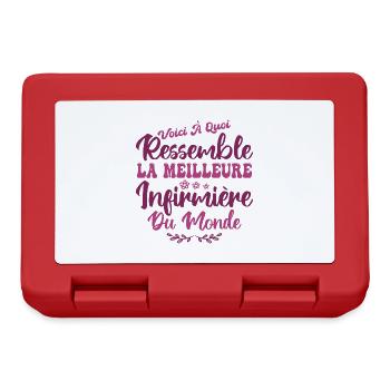 Voici A Quoi Ressemble La Meilleure Infirmière - Boîte à goûter - rouge - Devant
