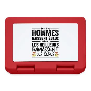 Cèpe Champignon Meilleur Homme Cèpes Champignons - Boîte à goûter - rouge - Devant