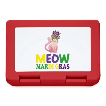MEOW MARDI GRAS, FUNNY GIFT FOR GIRLS - Boîte à goûter - rouge - Devant