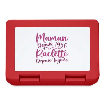 Maman depuis 1956 Raclette depuis toujours, Cadeau - Boîte à goûter - rouge - Devant