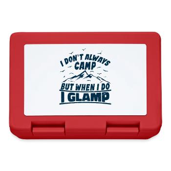 I don't always camp, but when I do, I Glamp - Lunchbox - red - Front