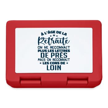 à l'âge de la retraité | La Retraite - Boîte à goûter - rouge - Devant