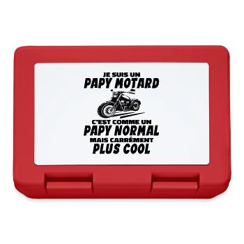 Papy Motard C'est Comme Papy Normal Mais Plus Cool - Boîte à goûter - rouge - Devant
