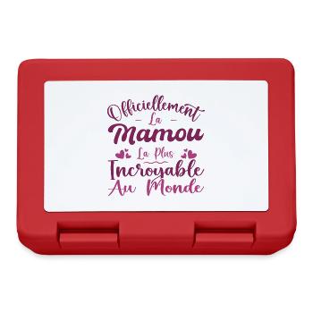 Officiellement La Mamou La Plus Incroyable Au Mond - Boîte à goûter - rouge - Devant