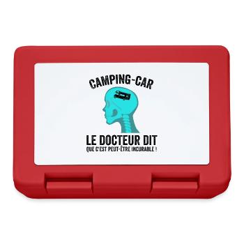 Camping-car Humour Docteur Dit, Camping-car drôle - Boîte à goûter - rouge - Devant