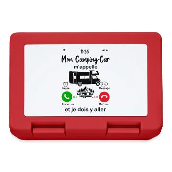 Camping-car Humour | Mon Camping Car m'appelle - Boîte à goûter - rouge - Devant