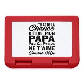 Papa | Enfant Humour Cadeau Idéal Et Parfait - Boîte à goûter - rouge - Devant