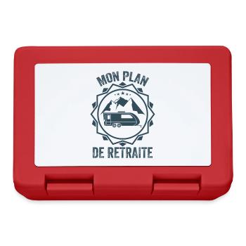 Camping Car Meilleur Plan De Retraite | Retraité - Boîte à goûter - rouge - Devant