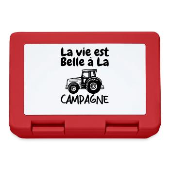 La Vie est Belle à La Campagne - Boîte à goûter - rouge - Devant