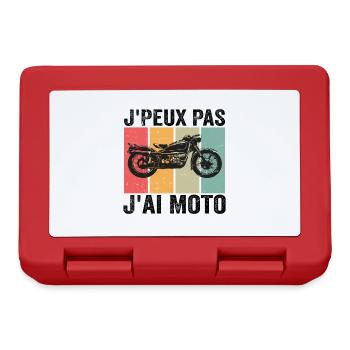 J'peux pas J'ai moto, Motard Cadeau - Boîte à goûter - rouge - Devant