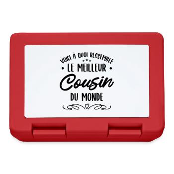 Le Meilleur Cousin Du Monde Anniversaire Cousin - Boîte à goûter - rouge - Devant