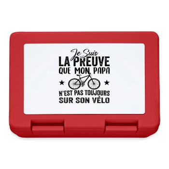 Papa cycliste cyclisme Bébé Nourrisson Naissance - Boîte à goûter - rouge - Devant
