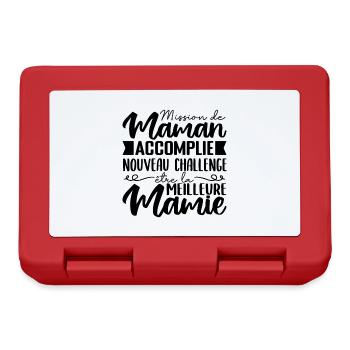Mission Maman Accomplie | Future Meilleure Mamie - Boîte à goûter - rouge - Devant