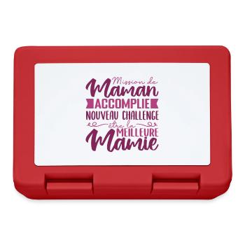 Mission de Maman Accomplie Mamie Annonce Grossesse - Boîte à goûter - rouge - Devant
