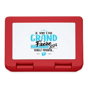 Je Vais Être Grand Frère 2024 | futur Grand Frère - Boîte à goûter - rouge - Devant