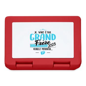 Je Vais Être Grand Frère 2023 | futur Grand Frère - Boîte à goûter - rouge - Devant