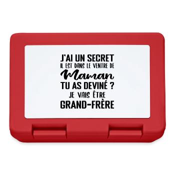 Je Vais Être Grand Frère | Futur Grand Frère - Boîte à goûter - rouge - Devant