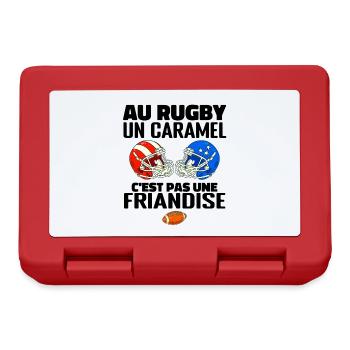 Au Rugby Un Caramel C'est Pas Une Friandise, rugby - Boîte à goûter - rouge - Devant