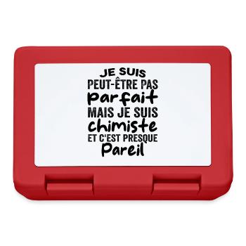 chimiste humour | Anniversaire Chimiste | Chimie - Boîte à goûter - rouge - Devant