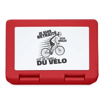Je Suis Retraité Mon Boulot Est De Faire Du Vélo - Boîte à goûter - rouge - Devant