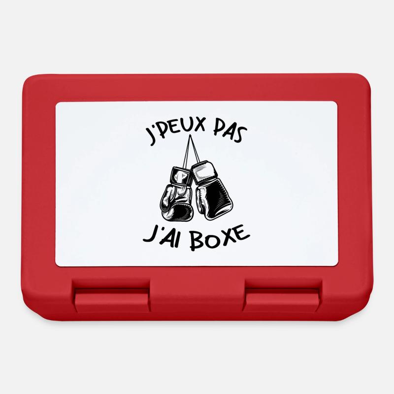J'peux Pas J'ai Boxe Sport Boxeur Boxe Cadeau - Boîte à goûter - rouge