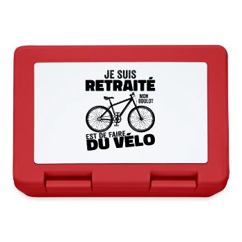 cycliste retraité, sport cycliste, Vélo Humour - Boîte à goûter - rouge - Devant