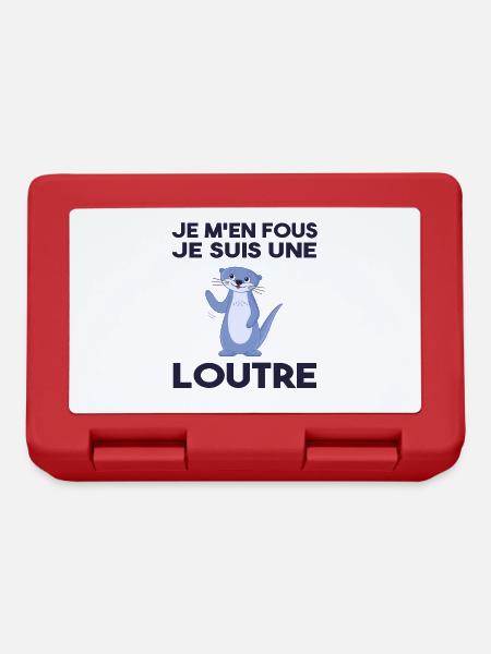 Je M'en Fous Je Suis Une Loutre Cadeau - Boîte à goûter - rouge