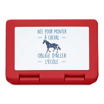 Amoureuse Des Chevaux | Cadeau Cavalière Cheval - Boîte à goûter - rouge - Devant