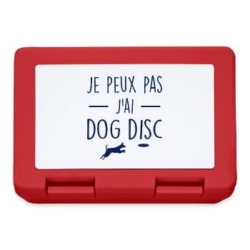 Je Peux Pas J'ai Disc Dog - Boîte à goûter - rouge - Devant