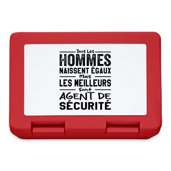 Meilleur Agent de Sécurité Métier Humour Garde - Boîte à goûter - rouge - Devant