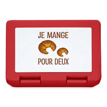 Annonce Grossesse Humour | Je Mange Pour Deux - Boîte à goûter - rouge - Devant