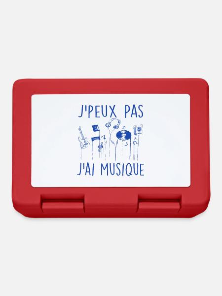 J'peux Pas J'ai Musique | Fans de Musique - Boîte à goûter - rouge