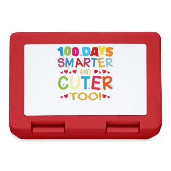 100 days smarter and cuter - Lunchbox - red - Front