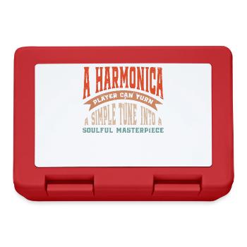 Soulful Masterpiece, vintage harmonica player - Lunchbox - red - Front
