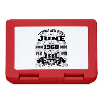 1968 June Anniversary 1968 June | born June 1968 - Lunchbox - red - Front