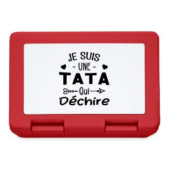 Je Suis Une Tata Qui Déchire - Boîte à goûter - rouge - Devant