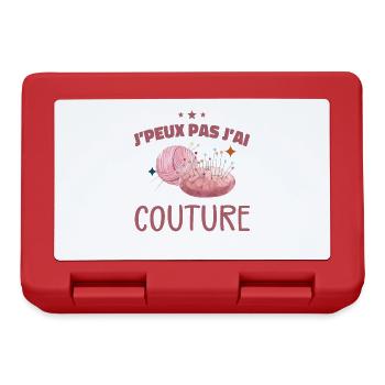 Je Peux Pas J'ai Couture - Boîte à goûter - rouge - Devant