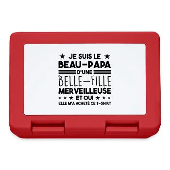Beau-Papa D'Une Belle-FIlle Merveilleuse Papa Papy - Boîte à goûter - rouge - Devant