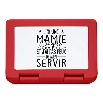 J'ai Une Mamie Cinglée et Je Peux M'en Servir - Boîte à goûter - rouge - Devant