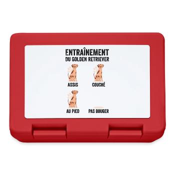 Dog training of the golden retriever - Lunchbox - red - Front