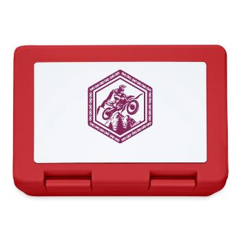 Moto Montagnes Forêt Sport Cadeau - Boîte à goûter - rouge - Devant